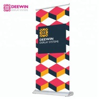 Premium floor standing portable teardrop retractable banner stands pull up roll up tradeshow display