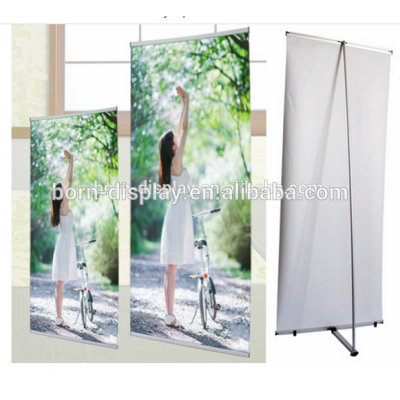 2015 New Design Folding One Aluminum Base Single PVC Graphic 85*200CM Size German Profile Banner Stand L Banner