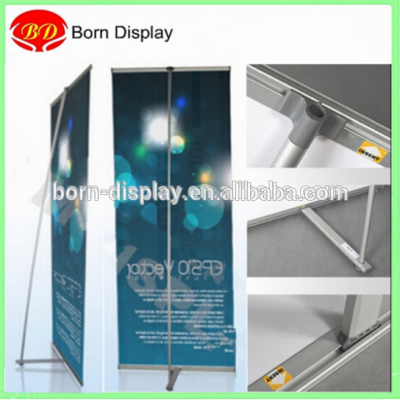 Aluminum Standing Pole Provides Heavier Tension 85cmW*200cmH L Banner Stand Model E for Indoor Advertising