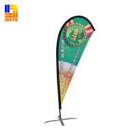 New Design Portable Beach Banner Printing Teardrop Custom Made World Countries Advertising Flag